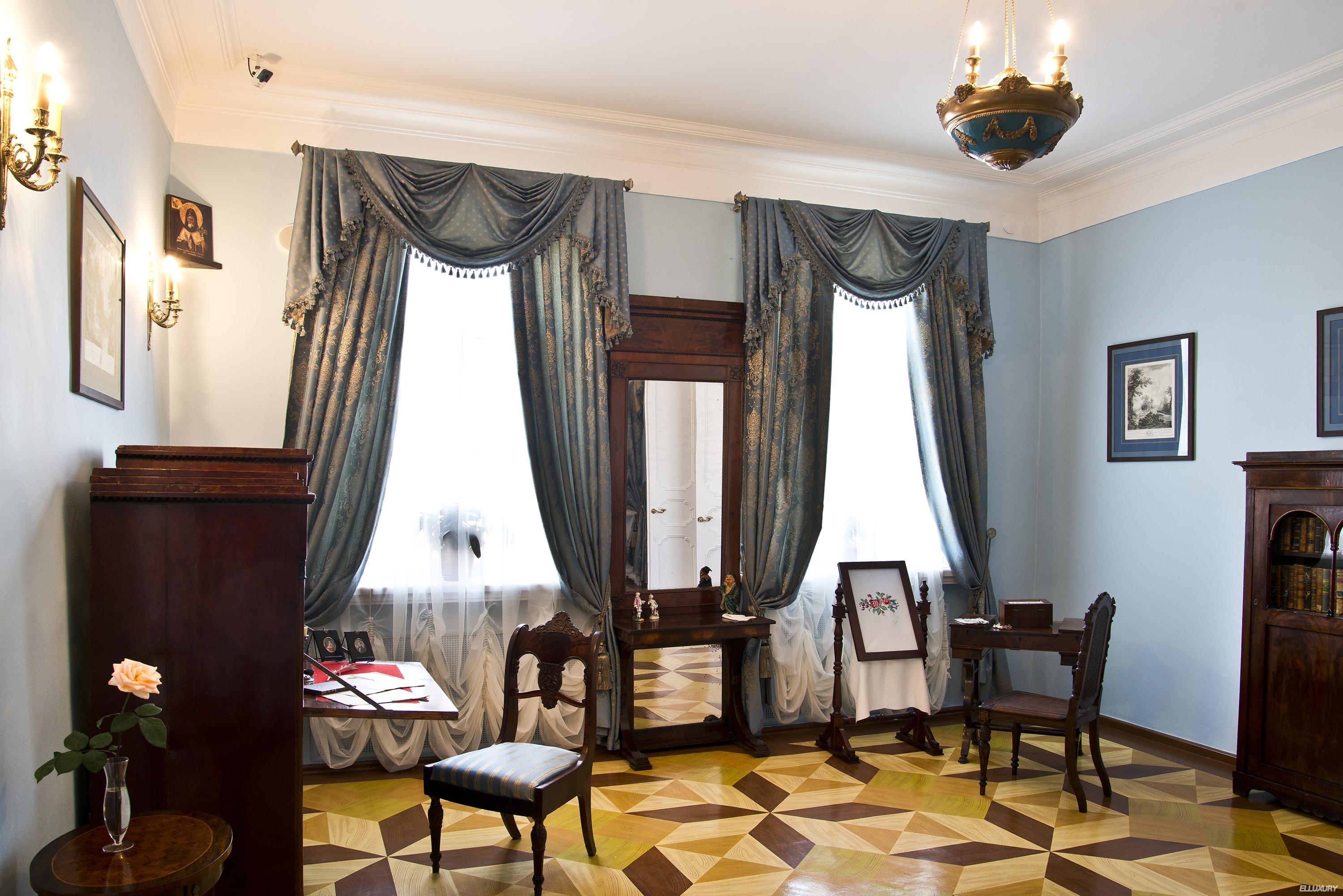 Пошив штор в классическом стиле на заказ в Москве для спальни, гостиной, кабинета