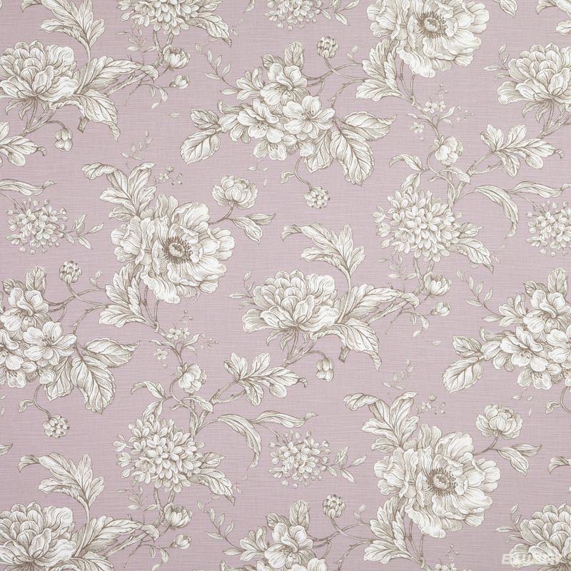 Белые цветы на розовом фоне. Ткань прованс Flower_art_4_Aquitaine_Dusky_rose